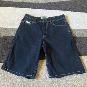 Empyre Kids Ultra Loose Embroidered Black Skate Shorts Size 26